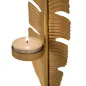 SCULTURA LIŚĆ Z PODSTAWKĄ NA ŚWIECĘ GLAM 10 10 34 cm MIN 2